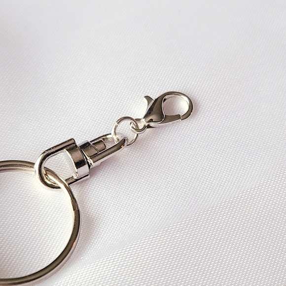 Lucky smiley charm keychain bead keyring 8 ball y2k - Picture 4 of 4